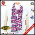 Polyester Voile Printed Chevron Scarf